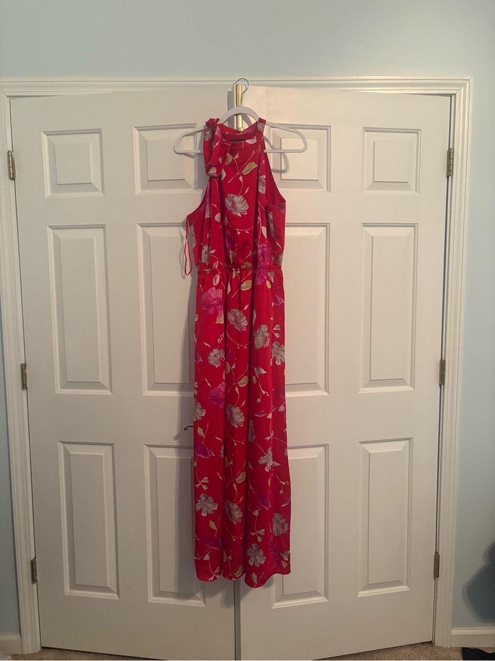 Banana Republic Red and Pink Floral Dress